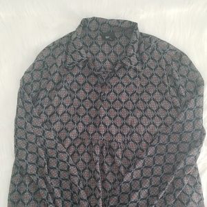 Peasant blouse with tie front